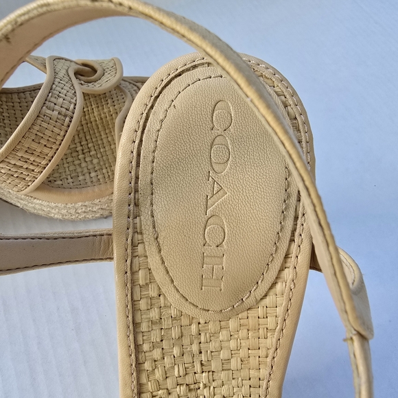 Coach Talia Raffia Platform Sandals Size 10 - Picture 4 of 11